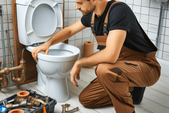 Installing 2pc toilet