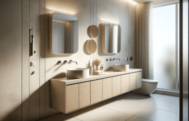 installation of wall-mounted hand sinks with cabinets